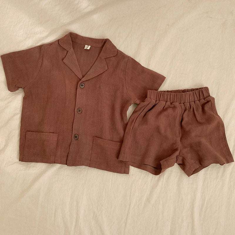 Baby Boy Summer Linen Outfit