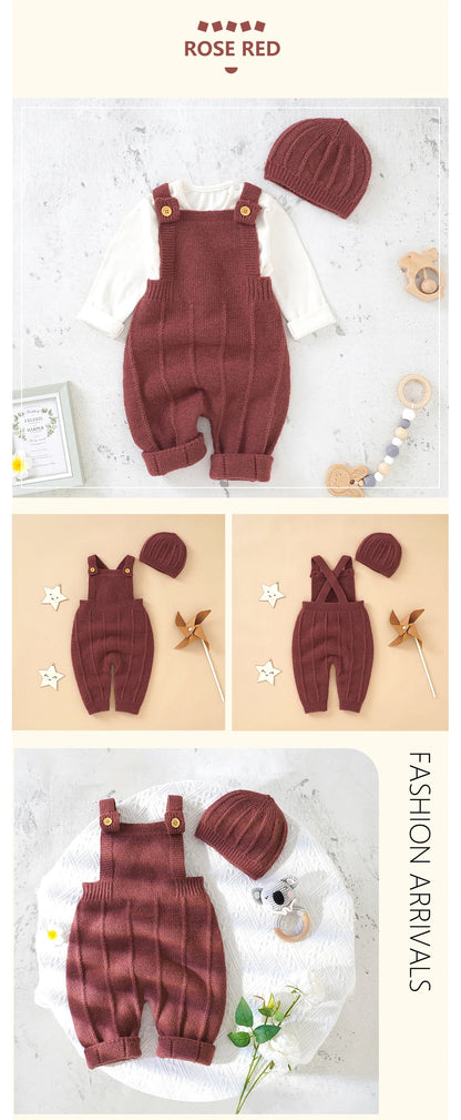 Baby Knitted Sleeveless Jumpsuits