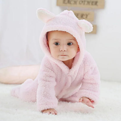 Newborn Winter Fleece Baby Jumpsuits