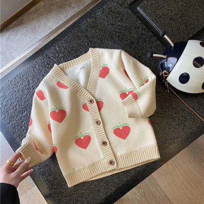 Autumn Winter Girls Fleece Cardigan