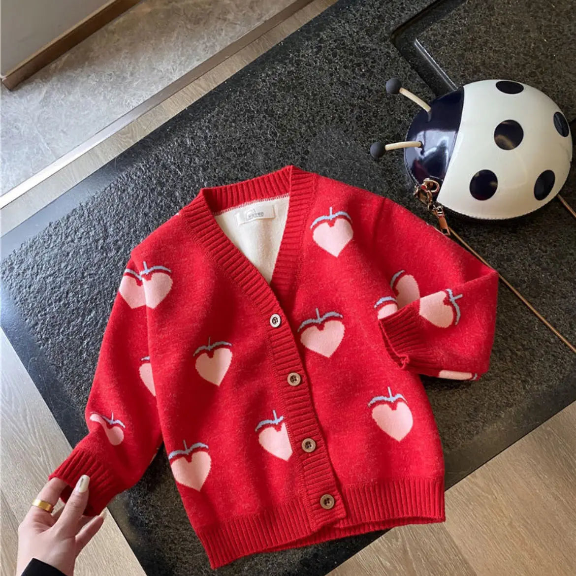 Autumn Winter Girls Fleece Cardigan