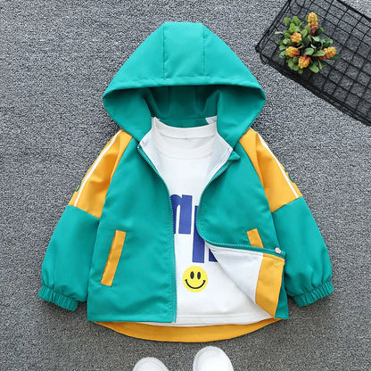 Tops - Winter - Boys - 2–7Y - 🧥Lightweight Hooded Baseball Sports Jacket