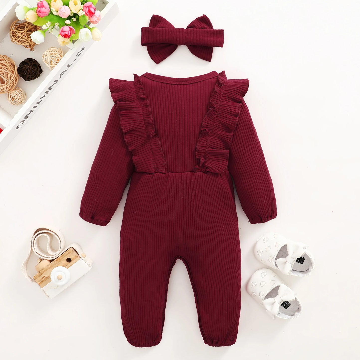 Baby Girl Ruffle Jumpsuit Set