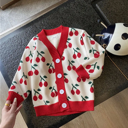 Autumn Winter Girls Fleece Cardigan