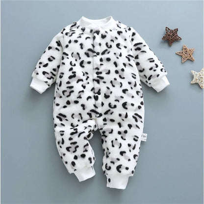 Baby Leopard Fleece Romper