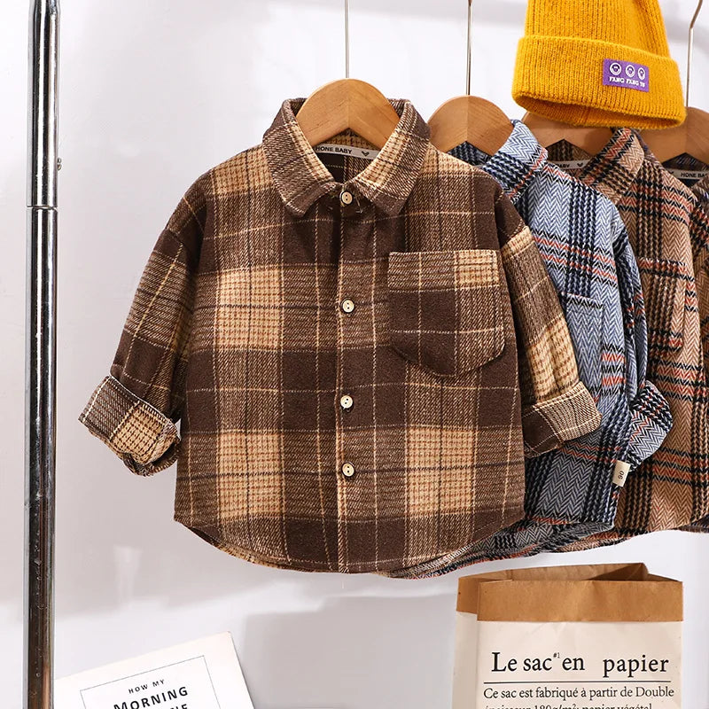 Baby Boy Spring Plaid Shirt