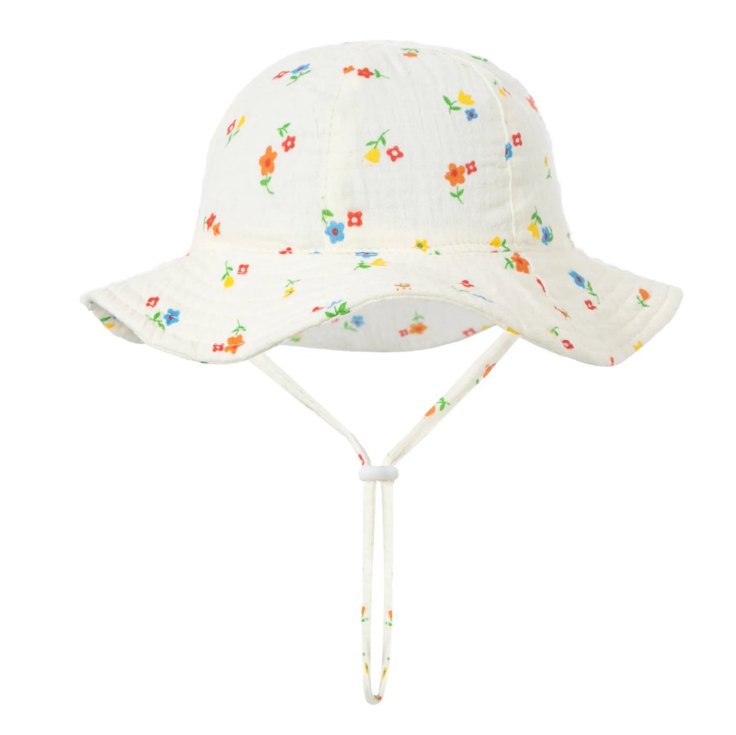 3m to 12m - Baby Cotton Bucket Hat New Children Sunscreen Outdoor Caps Boys Girls Print Panama Hat Unisex Beach Fishing Hat For 3-12 Months