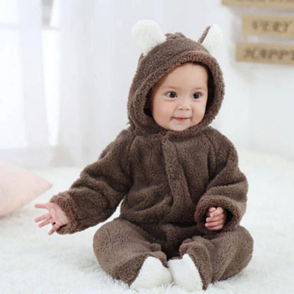 Newborn Winter Fleece Baby Jumpsuits