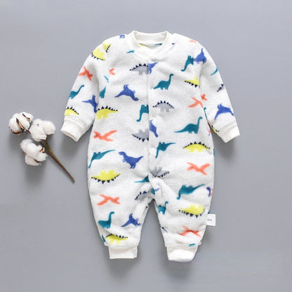 Baby Boy Dinosaur Fleece Romper