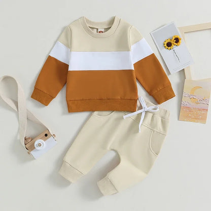 Matching - Sets - Autumn - Boy - 0 to 3y 🍂 Baby Boy Contrast 2-Piece Autumn Set