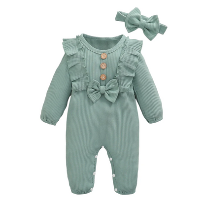 Baby Girl Ruffle Jumpsuit Set