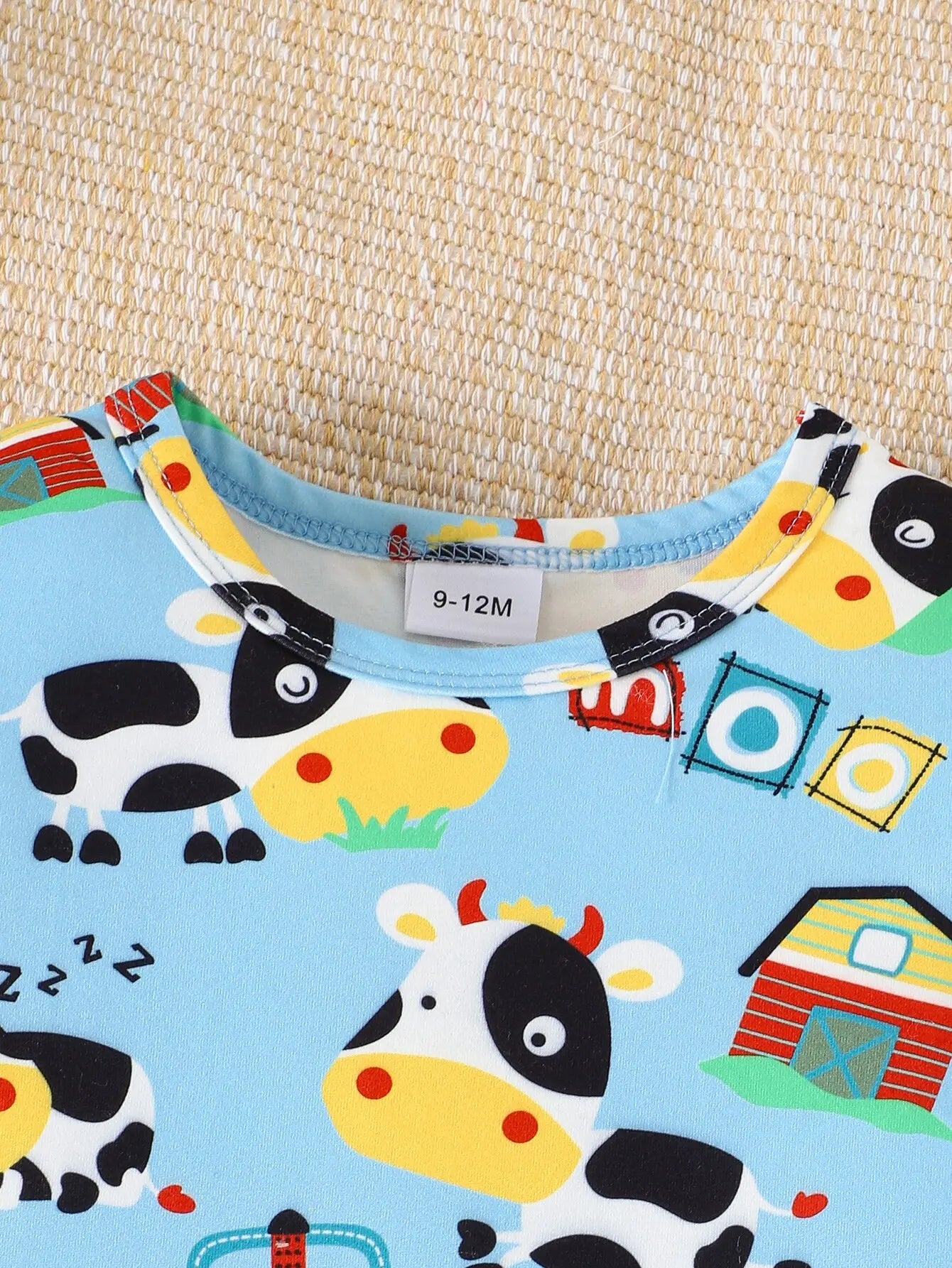 Baby Boy Cow Print Romper