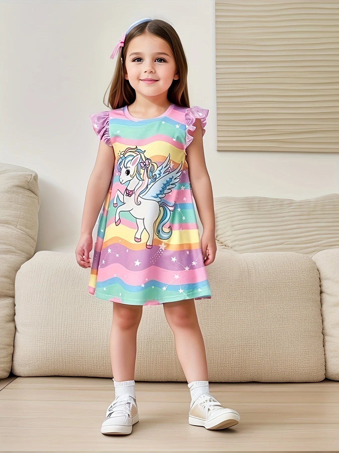 Girls' Summer Cute T-Shirt Dress