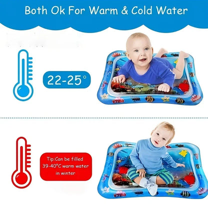Toys - Tummy Time Water Cushion - 6m to 12m -  Infant Inflatable Tummy Time Mat Premium Baby Play Mat Inflatable