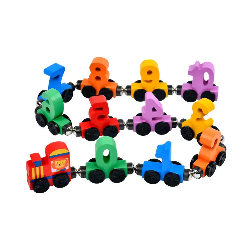 Toys - Car Lock Matching Toy - 3Y to 6Y - Wooden Magnetic Number Train Toys