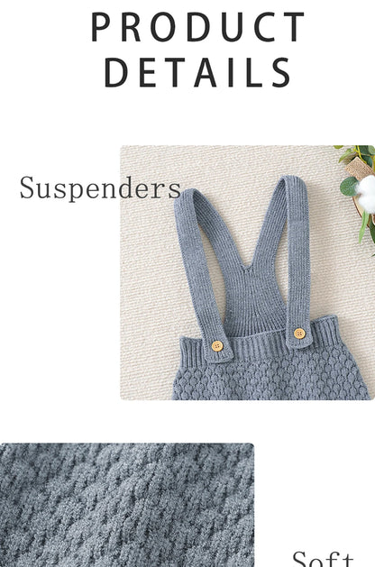 Newborn Baby Sleeveless Knitted Jumpsuits