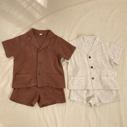 Baby Boy Summer Linen Outfit