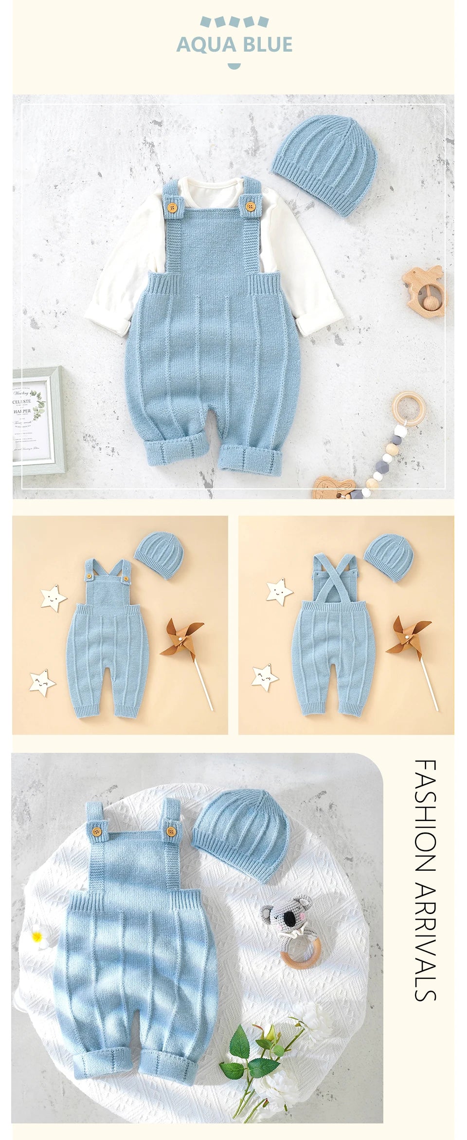 Baby Knitted Sleeveless Jumpsuits