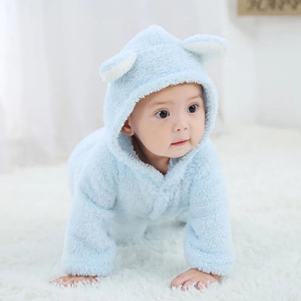 Newborn Winter Fleece Baby Jumpsuits