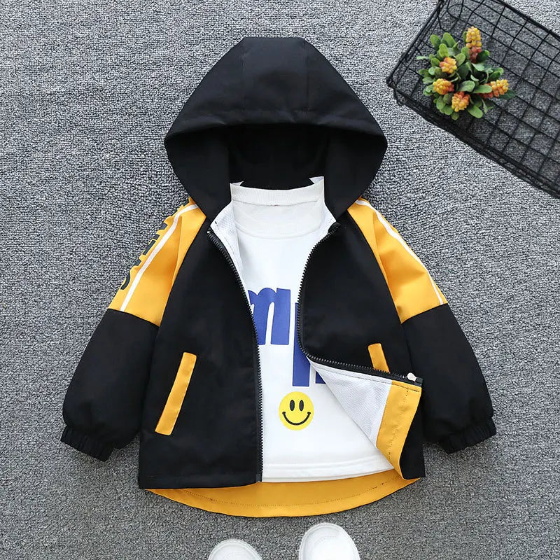 Tops - Winter - Boys - 2–7Y - 🧥Lightweight Hooded Baseball Sports Jacket