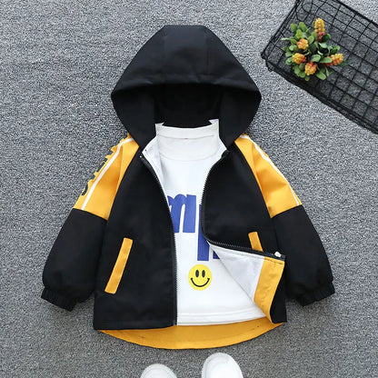 Tops - Winter - Boys - 2–7Y - 🧥Lightweight Hooded Baseball Sports Jacket