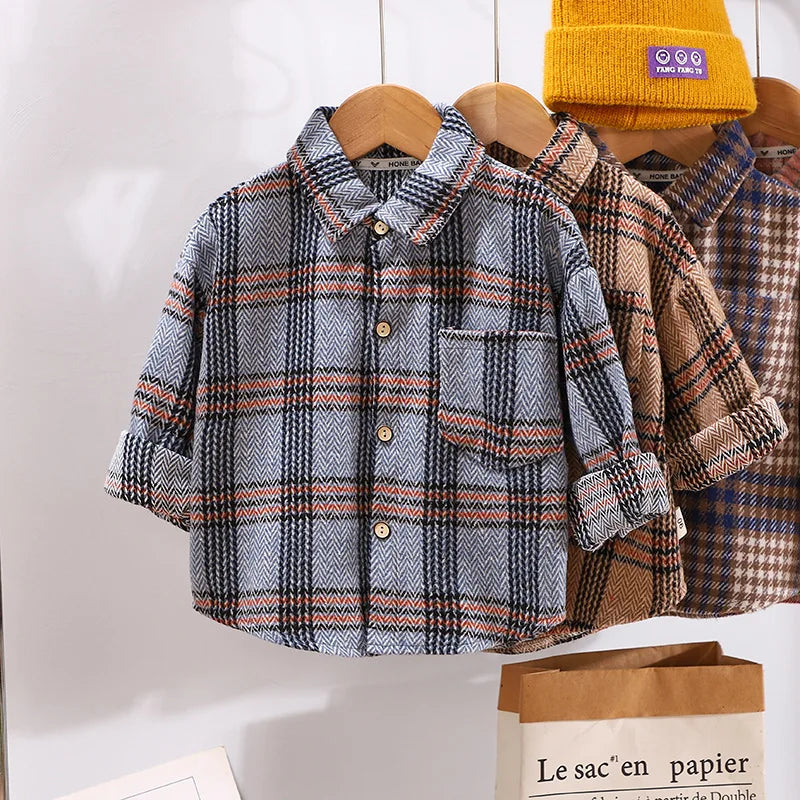 Baby Boy Spring Plaid Shirt