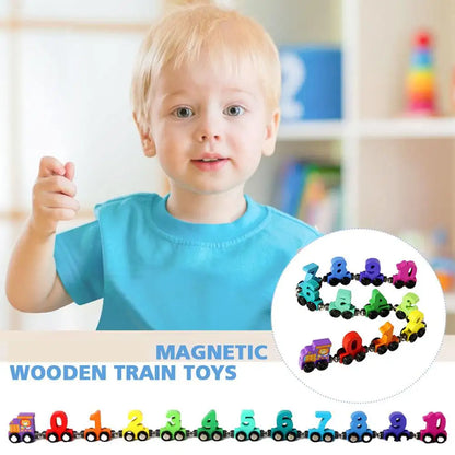 Toys - Car Lock Matching Toy - 3Y to 6Y - Wooden Magnetic Number Train Toys