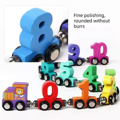 Toys - Car Lock Matching Toy - 3Y to 6Y - Wooden Magnetic Number Train Toys