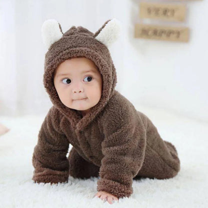 Newborn Winter Fleece Baby Jumpsuits