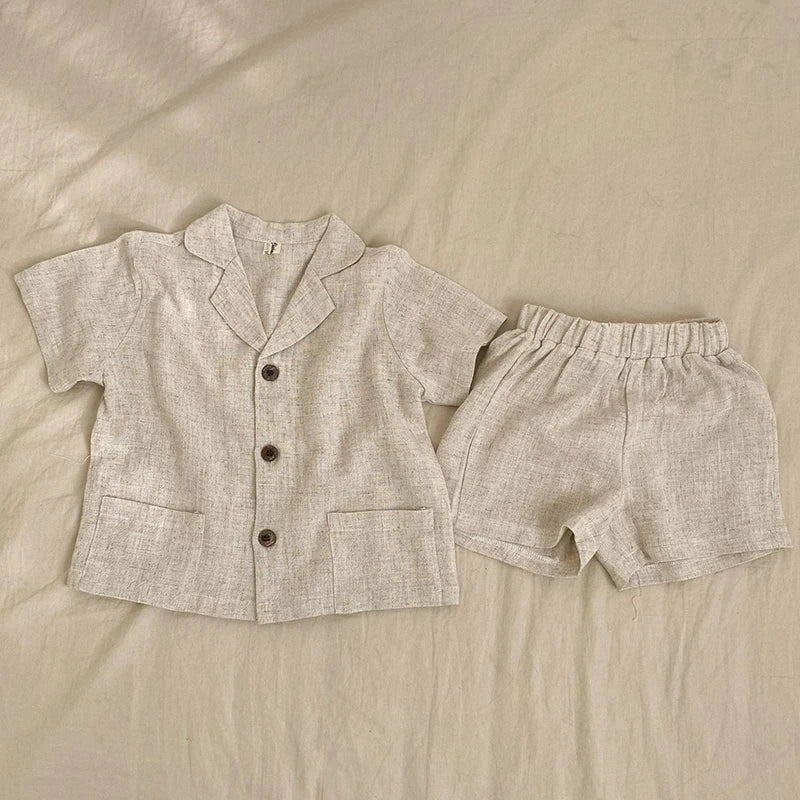 Baby Boy Summer Linen Outfit