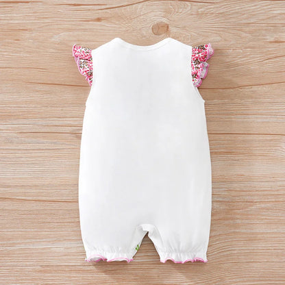 Newborn Baby Romper Pink deer print Baby girl clothes summer sleeveless One piece high quality For Toddler Outfits 0-18 months