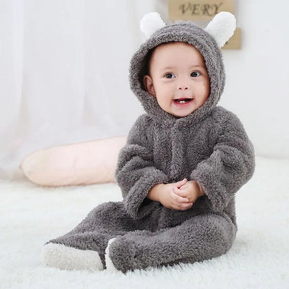 Newborn Winter Fleece Baby Jumpsuits