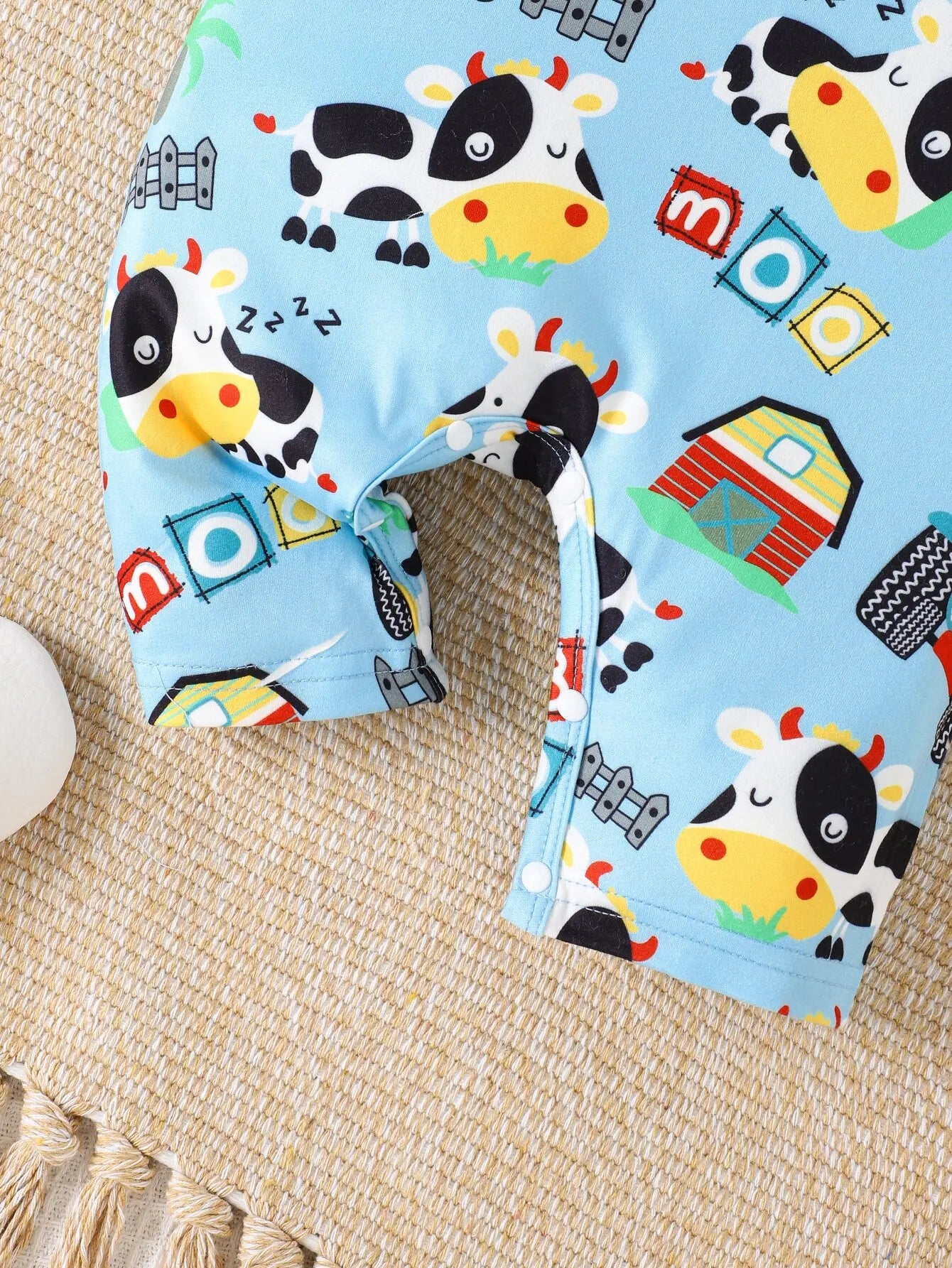 Baby Boy Cow Print Romper