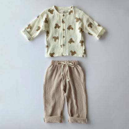 Baby Boy Bear Print Outfit