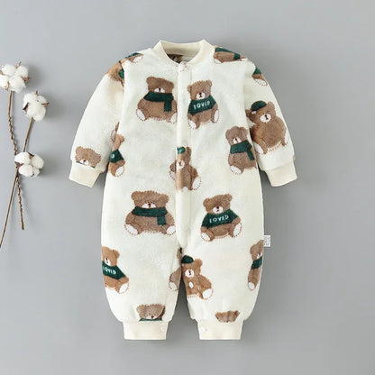 Baby Leopard Fleece Romper