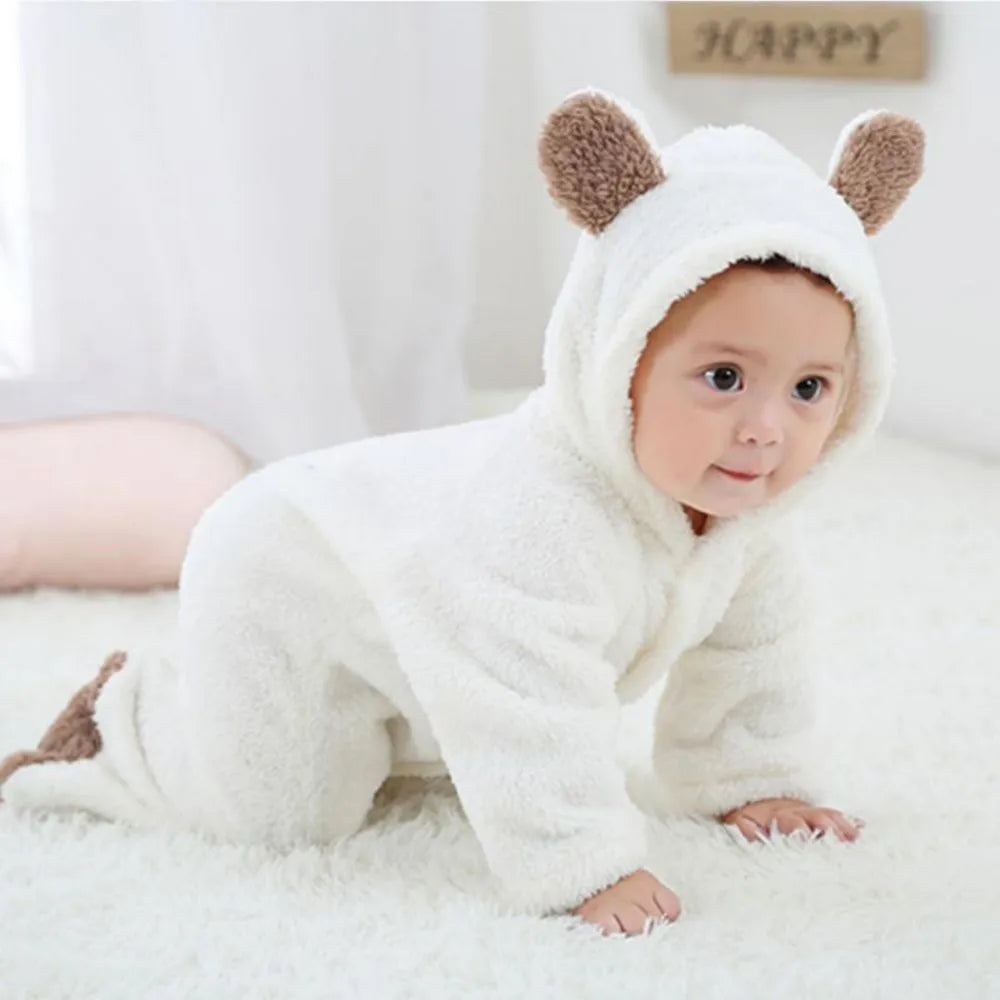 Newborn Winter Fleece Baby Jumpsuits