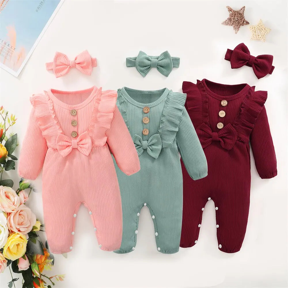 Baby Girl Ruffle Jumpsuit Set