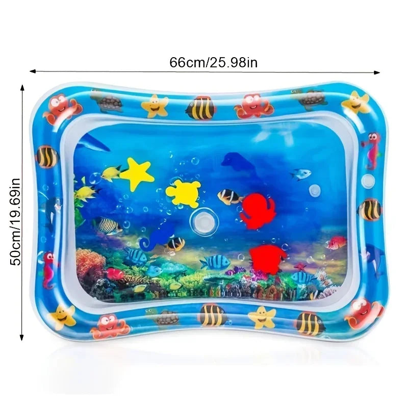 Toys - Tummy Time Water Cushion - 6m to 12m -  Infant Inflatable Tummy Time Mat Premium Baby Play Mat Inflatable