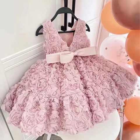 Baby Dress 2023 New Summer Girls Dress For Children' Floral Baby Princess Tutu Dress Birthday Party Children's Wear Girls Dress