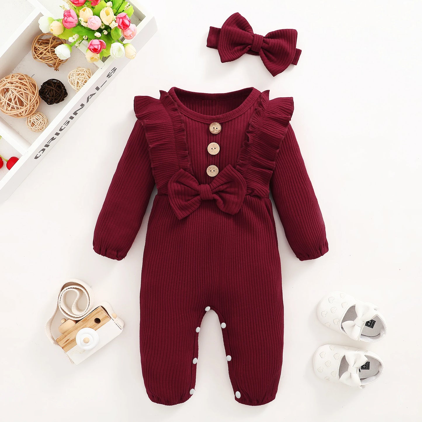 Baby Girl Ruffle Jumpsuit Set