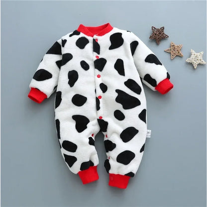 Baby Leopard Fleece Romper