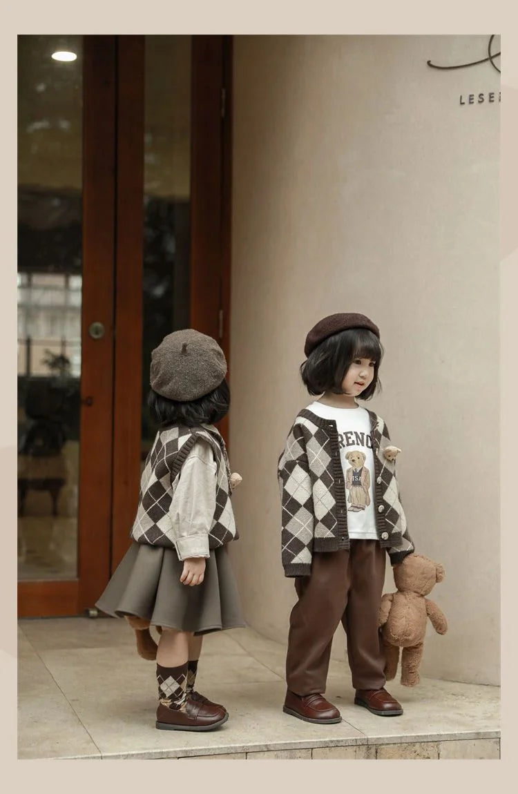 Autumn Winter Girls Fleece Cardigan