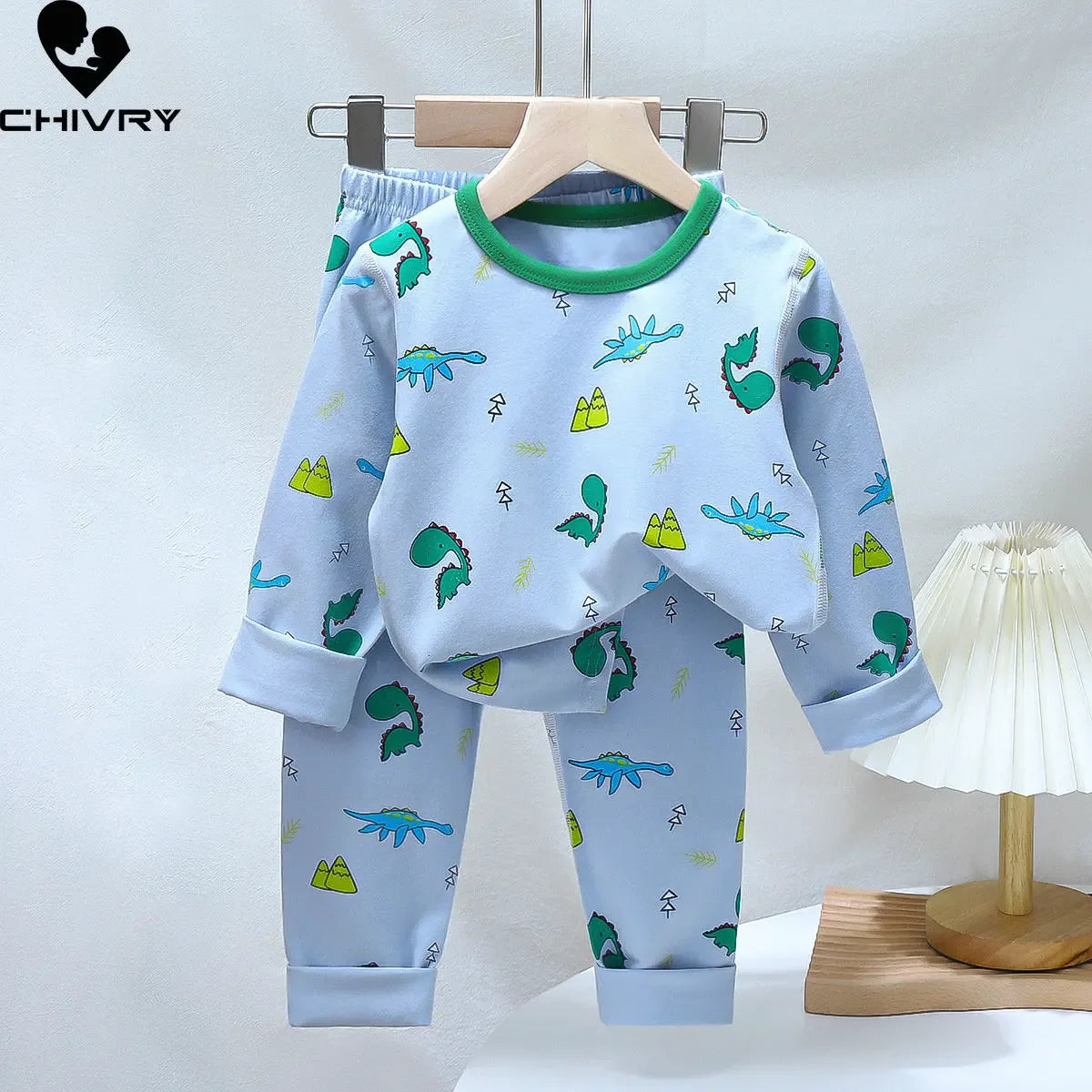 Spring Autumn Cartoon Kids Pajama Set