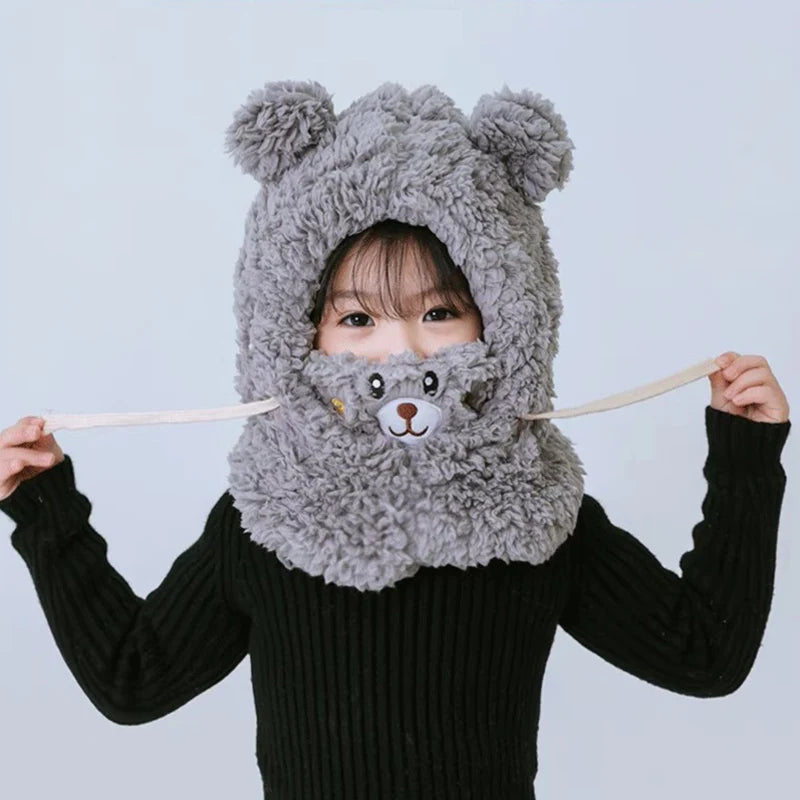 Bear Plush Baby Hat Protection