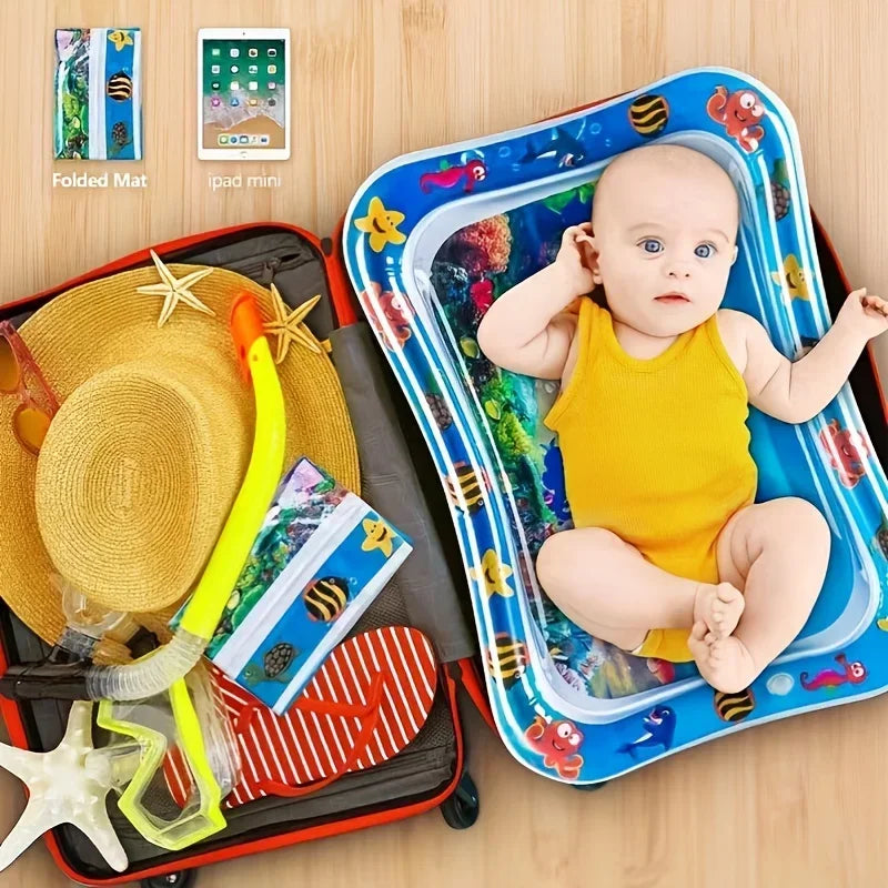 Toys - Tummy Time Water Cushion - 6m to 12m -  Infant Inflatable Tummy Time Mat Premium Baby Play Mat Inflatable