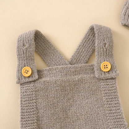 Baby Knitted Sleeveless Jumpsuits