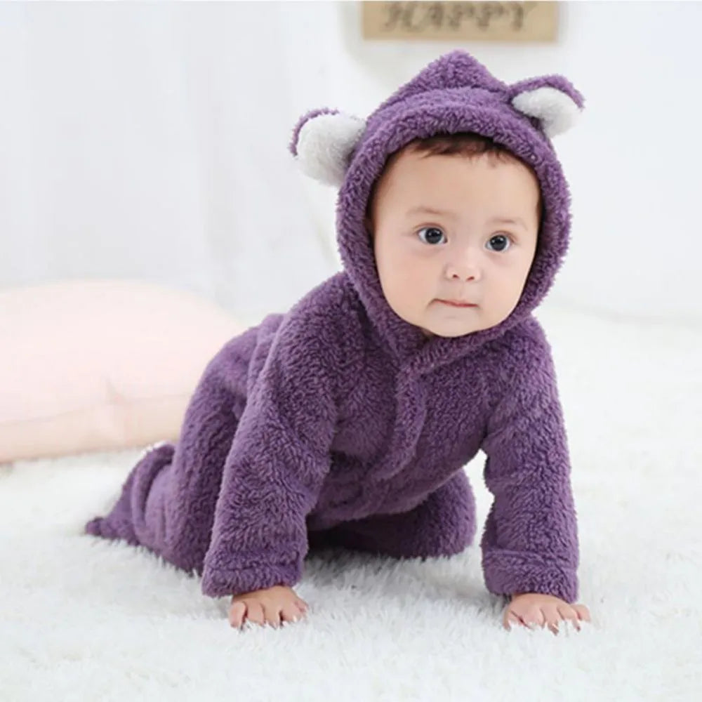 Newborn Winter Fleece Baby Jumpsuits