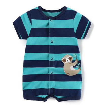 Summer Baby Cartoon Cotton Jumpsuits