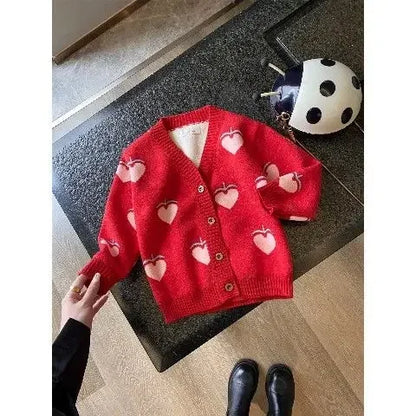 Autumn Winter Girls Fleece Cardigan