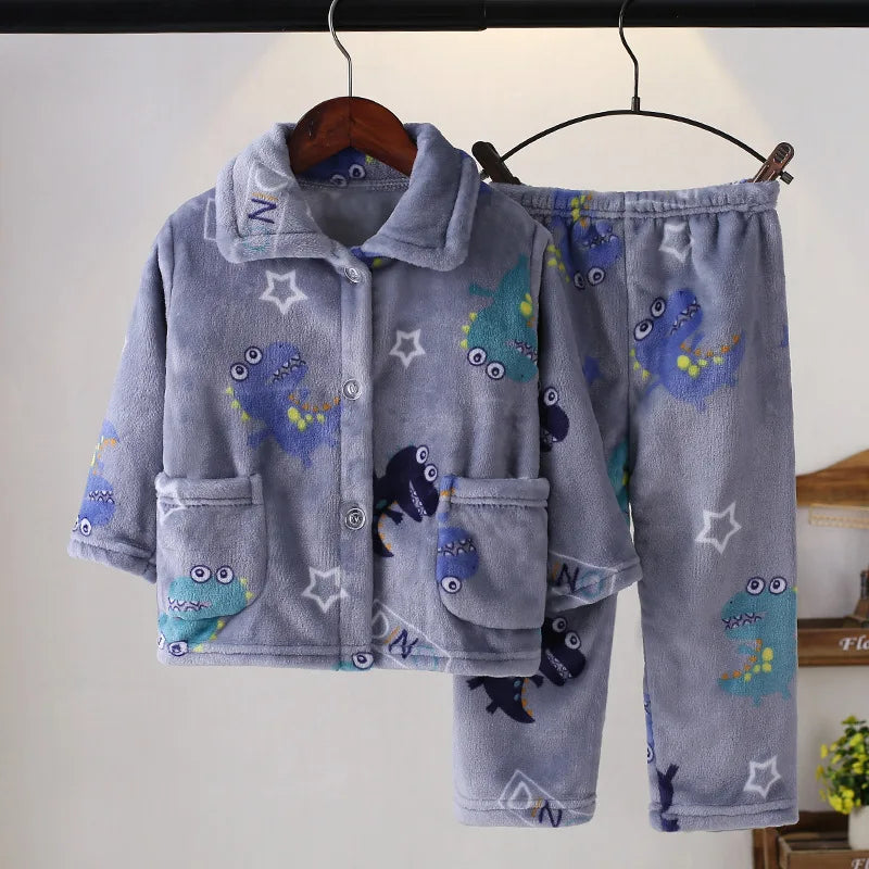 Baby Boy Warm Flannel Cardigan